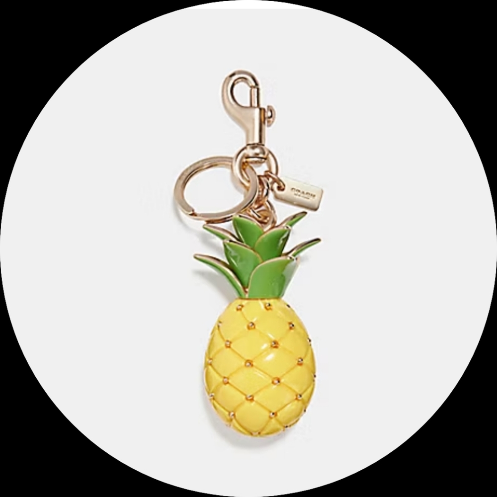ISO COACH PINEAPPLE&MUSHROOM BAG CHARM/KEYCHAIN